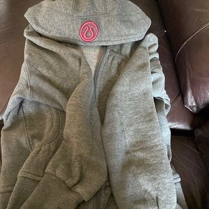 Lululemon grey scuba sweater really never worn .